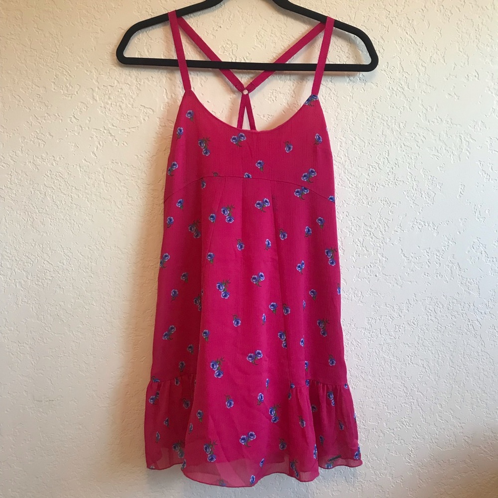 Abercrombie & Fitch hot pink floral dress